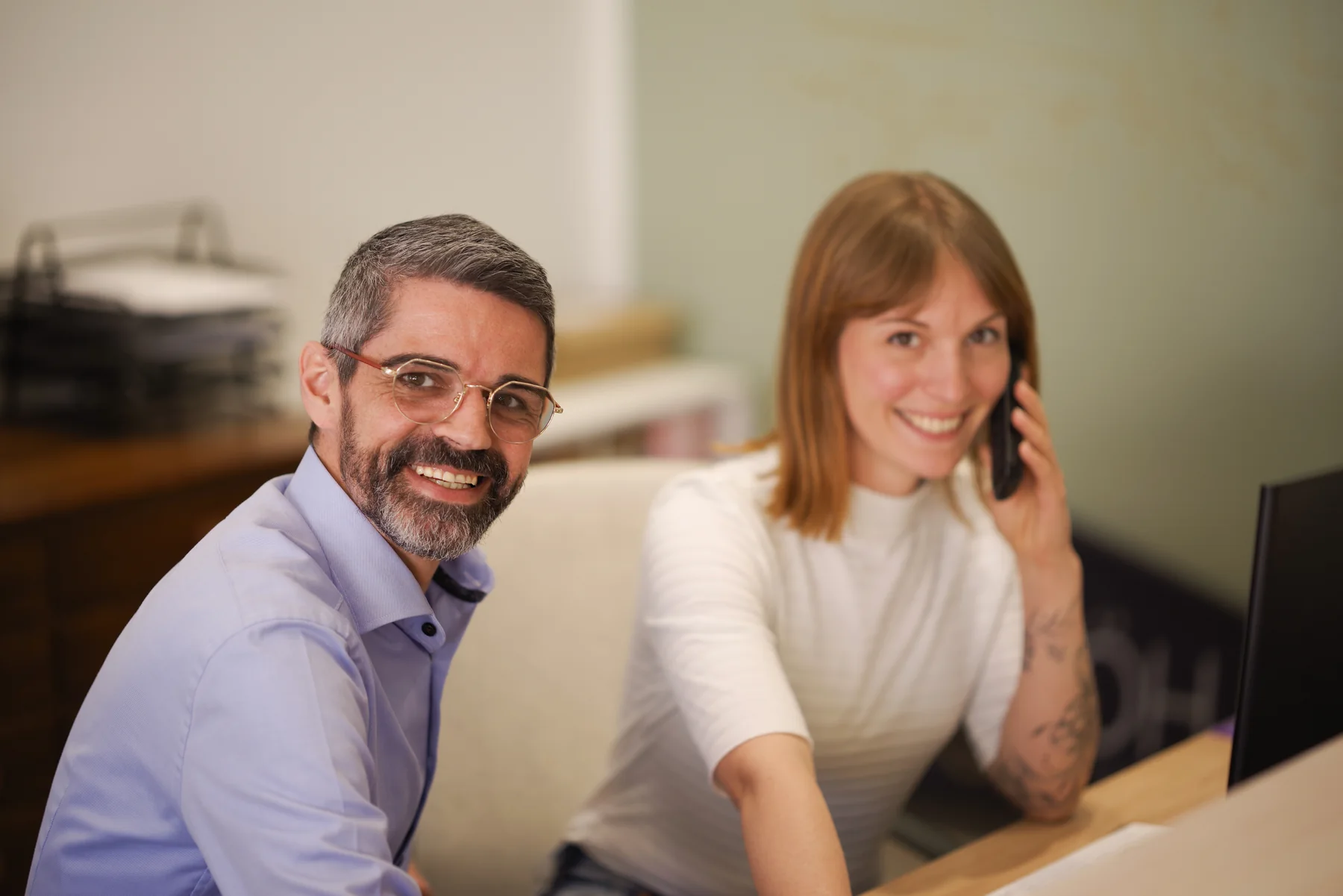 Fabienne und Manuel Mackert im Hörgold Fachgeschäft